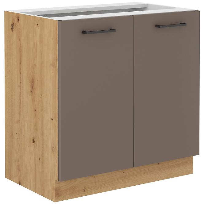 Bologna kuhinjski element 2 vrata 80d 2f bb 80x52x82 cm sivi hrast/artisan hrast