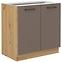 Bologna kuhinjski element 2 vrata 80d 2f bb 80x52x82 cm sivi hrast/artisan hrast