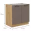 Bologna kuhinjski element 2 vrata 80d 2f bb 80x52x82 cm sivi hrast/artisan hrast,2