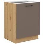 Bologna kuhinjski element 1 vrata 60d 1f bb 60x52x82 cm sivi hrast/artisan hrast