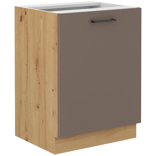 Bologna kuhinjski element 1 vrata 60d 1f bb 60x52x82 cm sivi hrast/artisan hrast