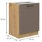 Bologna kuhinjski element 1 vrata 60d 1f bb 60x52x82 cm sivi hrast/artisan hrast,2