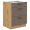 Bologna kuhinjski element 3 ladice 60d 3s bb 60x52x82 cm sivi hrast/artisan hrast