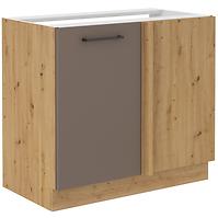 Bologna kuhinjski element 1 vrata 105. 1f bb 90x52x82 cm sivi hrast/artisan hrast