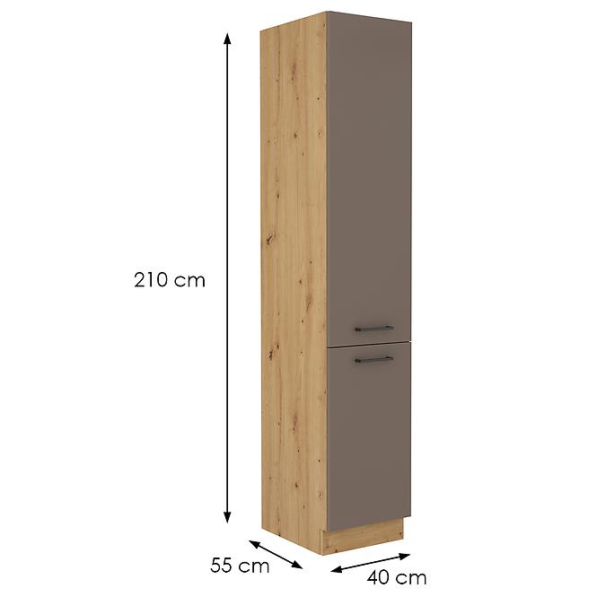 Bologna kuhinjski element 2 vrata 40dk-210 2f 40x55x210 cm sivi hrast/artisan hrast