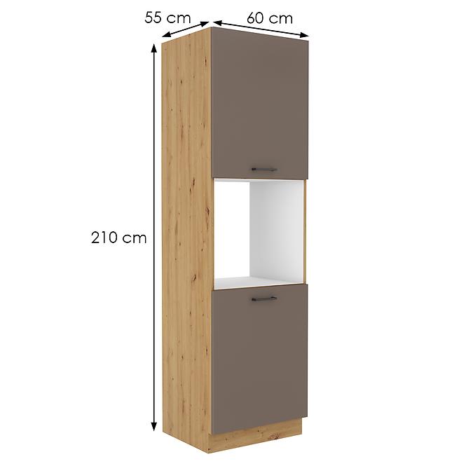 Bologna kuhinjski element 2 vrata 60dp-210 2f 60x55x210 cm sivi hrast/artisan hrast