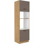 Bologna kuhinjski element 2 vrata 60dpm-210 2f 60x55x210 cm sivi hrast/artisan hrast