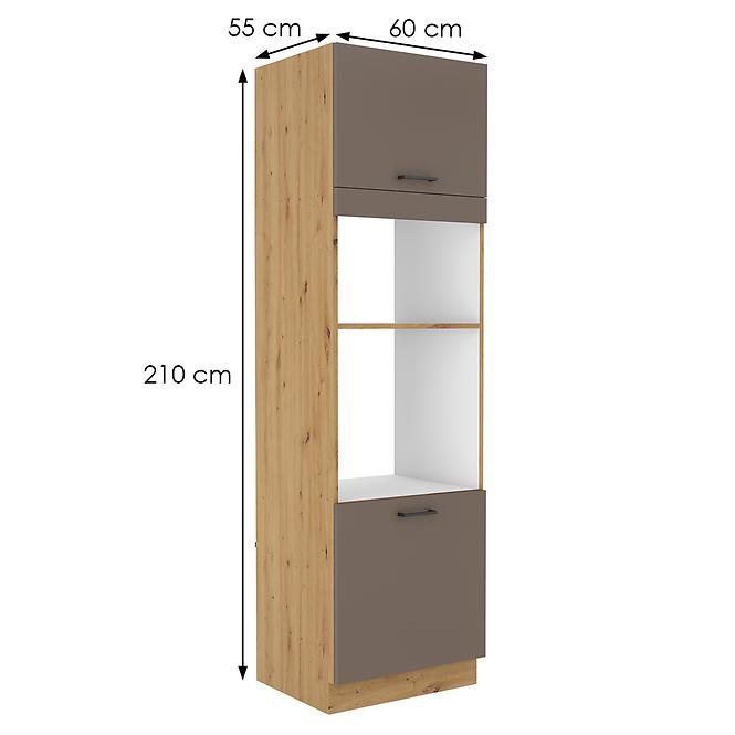 Bologna kuhinjski element 2 vrata 60dpm-210 2f 60x55x210 cm sivi hrast/artisan hrast