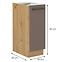 Bologna kuhinjski element 1 vrata 30d cargo bb 30x50x82 cm sivi hrast/artisan hrast,2