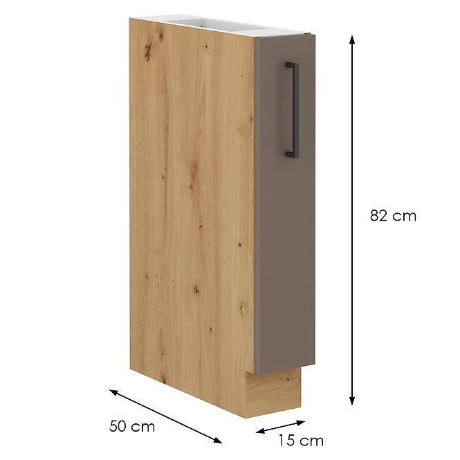 Bolognakuhinjski element 1 vrata 15d cargo bb 15x50x82 cm sivi hrast/artisan hrast