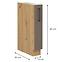 Bolognakuhinjski element 1 vrata 15d cargo bb 15x50x82 cm sivi hrast/artisan hrast,2