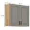 Stilo 2f kuhinjski element 2 vrata 80x31x72 cm siva/natur (artisan hrast),2