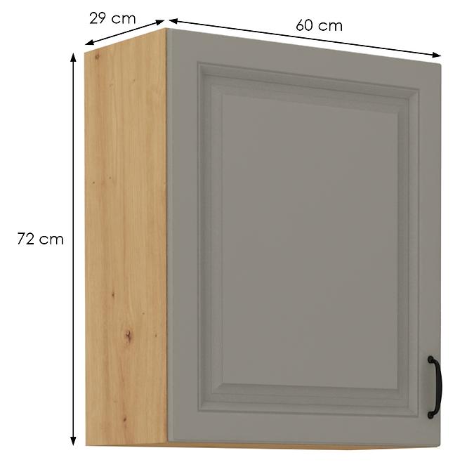 Stilo 1f kuhinjski element 1 vrata 60x31x72 cm siva/natur (artisan hrast)