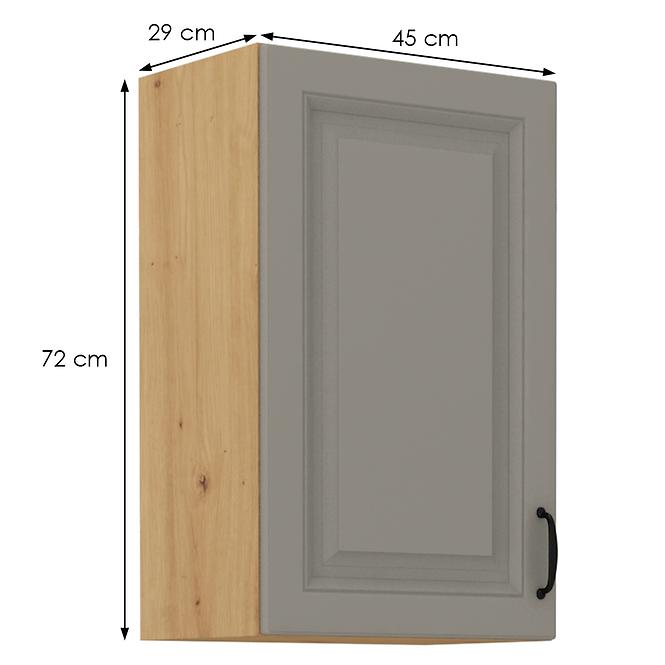 Stilo 1f kuhinjski element 1 vrata 45x31x72 cm siva/natur (artisan hrast)