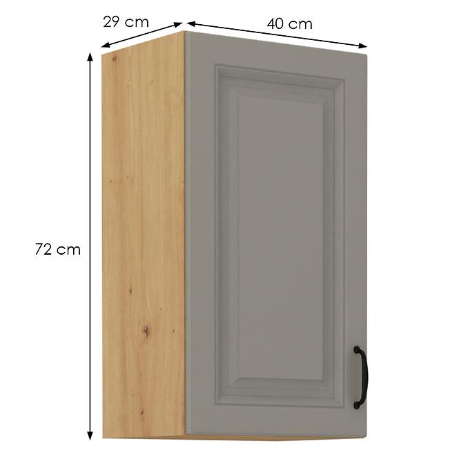 Stilo 1f kuhinjski element 1 vrata 40x31x72 cm siva/natur (artisan hrast)
