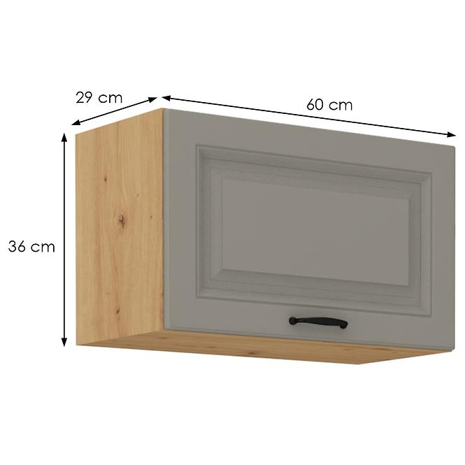 Stilo 1f kuhinjski element 1 vrata 60x31x36 cm siva/natur (artisan hrast)