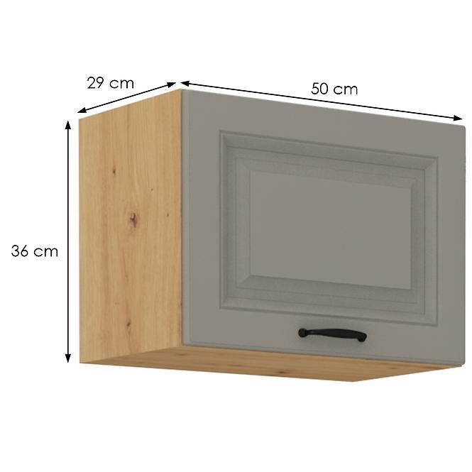 Stilo 1f kuhinjski element 1 vrata 50x31x36 cm siva/natur (artisan hrast)