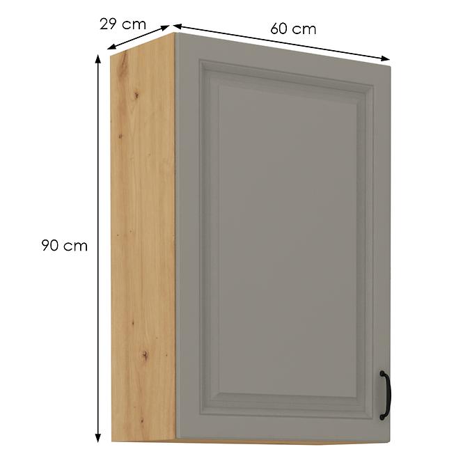 Stilo 1f kuhinjski element 1 vrata 60x31x90 cm siva/natur (artisan hrast)