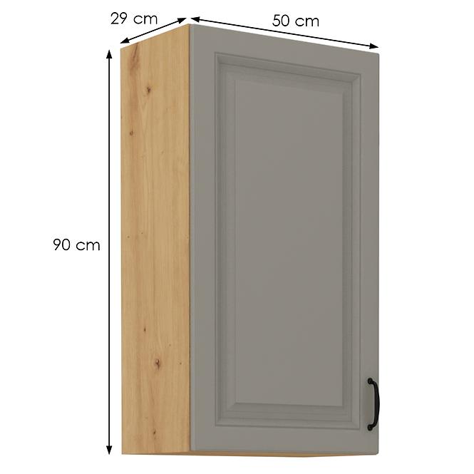 Stilo 1f kuhinjski element 1 vrata 50x31x90 cm siva/natur (artisan hrast)