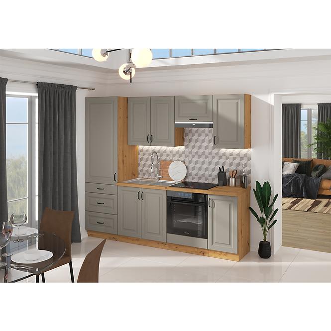 Stilo 1f kuhinjski element 1 vrata 50x31x90 cm siva/natur (artisan hrast)