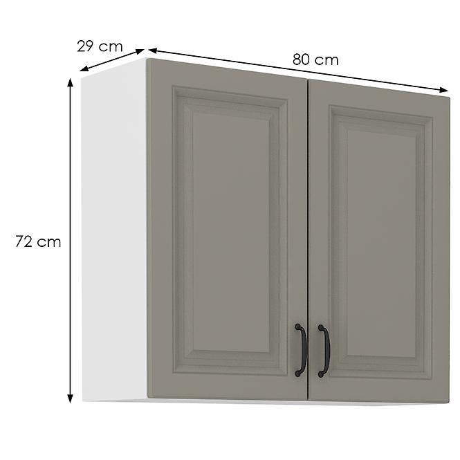 Stilo 2f kuhinjski element 2 vrata 80x31x72 cm siva/bijela