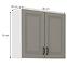 Stilo 2f kuhinjski element 2 vrata 80x31x72 cm siva/bijela,2