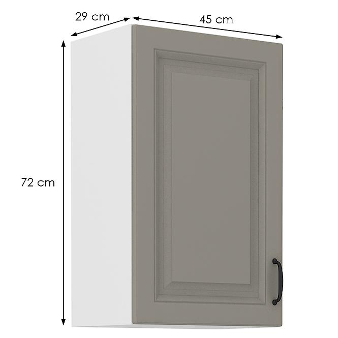 Stilo 1f kuhinjski element 1 vrata 45x31x72 cm siva/bijela