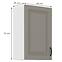 Stilo 1f kuhinjski element 1 vrata 45x31x72 cm siva/bijela,2