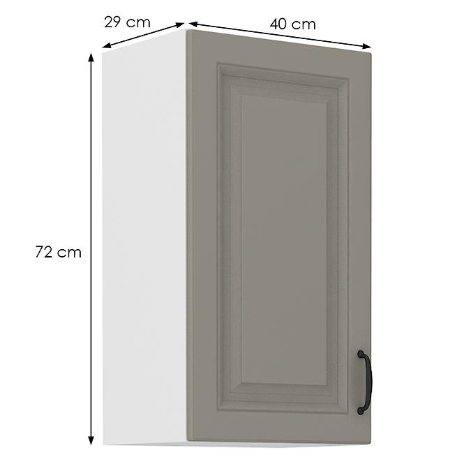 Stilo 1f kuhinjski element 1 vrata 40x31x72 cm siva/bijela