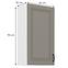 Stilo 1f kuhinjski element 1 vrata 50x31x90 cm siva/bijela,2