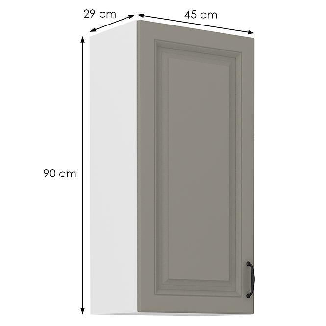 Stilo 1f kuhinjski element 1 vrata 45x31x90 cm siva/bijela