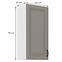 Stilo 1f kuhinjski element 1 vrata 45x31x90 cm siva/bijela,2