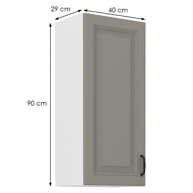 Stilo 1f kuhinjski element 1 vrata 40x31x90 cm siva/bijela