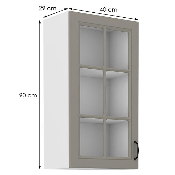 Stilo 1f kuhinjski element 1 vrata 40x31x90 cm siva/bijela