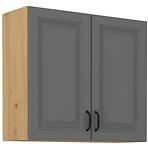 Stilo 2f kuhinjski element 2 vrata 80x31x72 cm tamno siva/natur (artisan hrast)