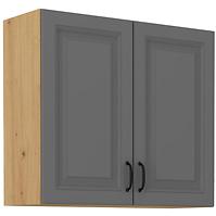 Stilo 2f kuhinjski element 2 vrata 80x31x72 cm tamno siva/natur (artisan hrast)