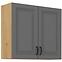 Stilo 2f kuhinjski element 2 vrata 80x31x72 cm tamno siva/natur (artisan hrast)