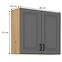 Stilo 2f kuhinjski element 2 vrata 80x31x72 cm tamno siva/natur (artisan hrast),2