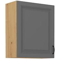 Stilo 1f kuhinjski element 1 vrata 60x31x72 cm tamno siva/natur (artisan hrast)