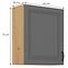 Stilo 1f kuhinjski element 1 vrata 60x31x72 cm tamno siva/natur (artisan hrast),2