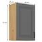 Stilo 1f kuhinjski element 1 vrata 45x31x72 cm tamno siva/natur (artisan hrast),2