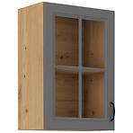 Stilo 1f kuhinjski element 1 vrata 40x31x72 cm tamno siva/natur (artisan hrast)