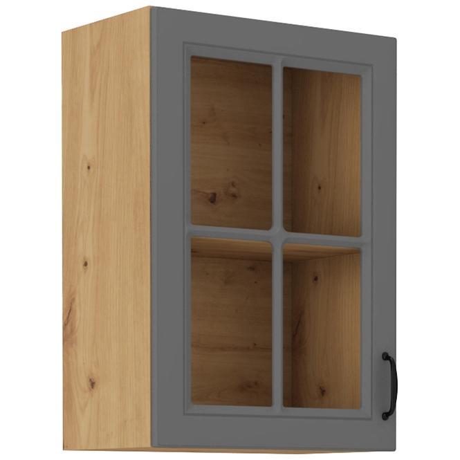 Stilo 1f kuhinjski element 1 vrata 40x31x72 cm tamno siva/natur (artisan hrast)