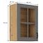 Stilo 1f kuhinjski element 1 vrata 40x31x72 cm tamno siva/natur (artisan hrast),2