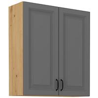 Stilo 2f kuhinjski element 2 vrata 80x31x90 cm tamno siva/natur (artisan hrast)