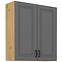 Stilo 2f kuhinjski element 2 vrata 80x31x90 cm tamno siva/natur (artisan hrast)