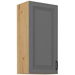 Stilo 1f kuhinjski element 1 vrata 45x31x90 cm tamno siva/natur (artisan hrast)