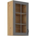 Stilo 1f kuhinjski element 1 vrata 40x31x90 cm tamno siva/natur (artisan hrast)