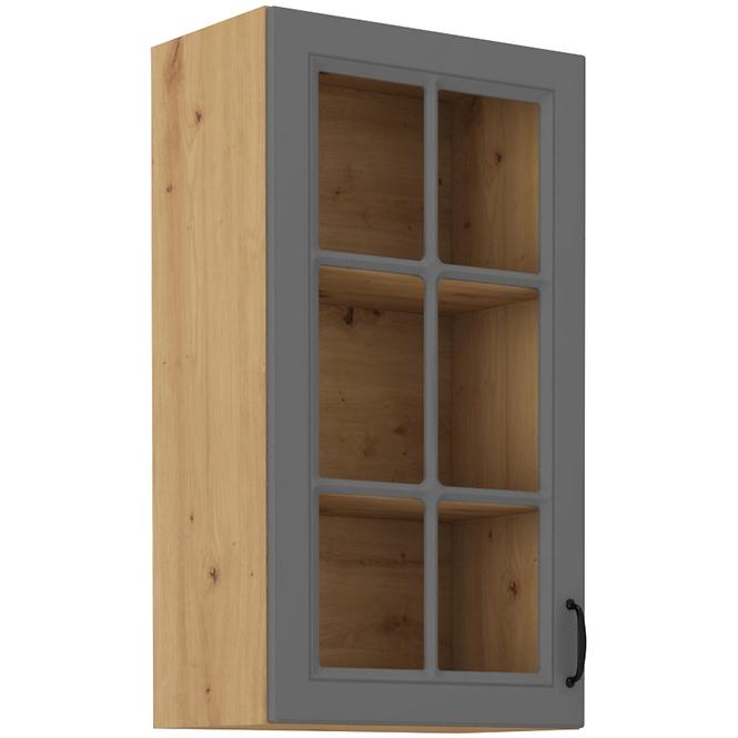 Stilo 1f kuhinjski element 1 vrata 40x31x90 cm tamno siva/natur (artisan hrast)