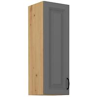Stilo 1f kuhinjski element 1 vrata 30x31x90 cm tamno siva/natur (artisan hrast)
